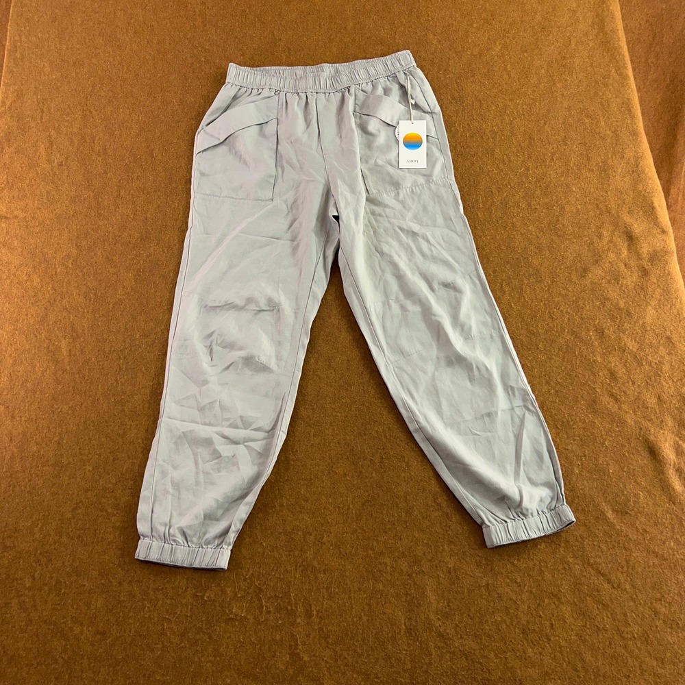 Vuori Womens Small Talc Trestles Twill VW4147 Performance Jogger Pants NWT